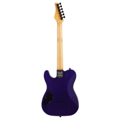 Schecter PT Classic 6-String Right-Handed Electric Guitar with Mahogany Semi-Hollow Body and Ebony Fretboard (Purple Burst) image 2