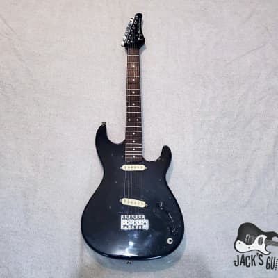 Kingston  "Strat" Slammer MIK Electric Guitar (1970s, Black) image 15