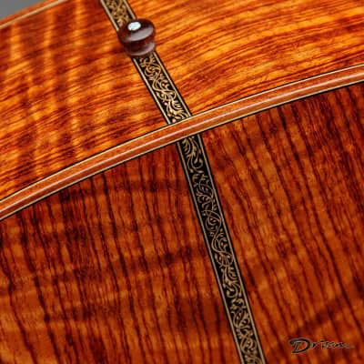 2014 Petros FS Lefty, Curly African Rosewood (Bubinga)/Curly Redwood image 18