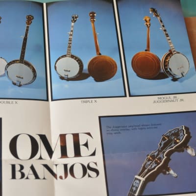 OME  Banjos vintage catalog booklet brochure. Poster 1970's? Very Good. image 3