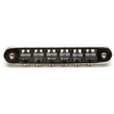 ResoMax NV2 4mm Tune-O-Matic Bridge w/ String Saver Saddles (Select Finish) (PS-8843) - Nickel image 9
