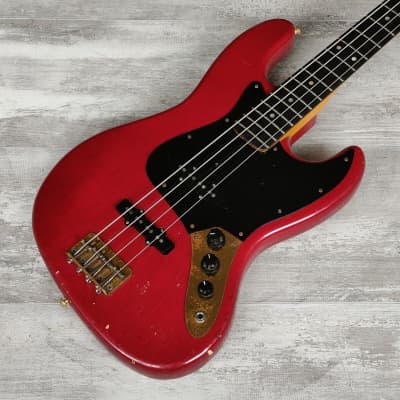 1980's Moon Japan Custom Order Jazz Bass (Transparent Red) for sale