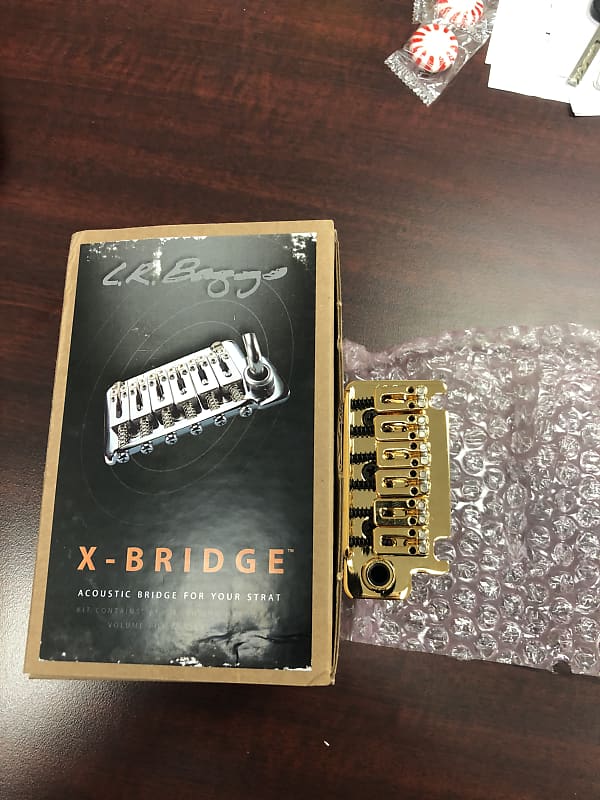 LR Baggs Gold X-Bridge Vintage Strat Guitar Bridge with Piezo Pickup