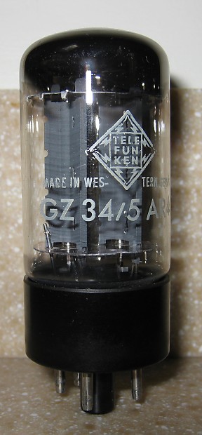NOS Telefunken GZ34 O-Getter Tested 100%, Made By Mullard at NOS Telefunken GZ34 O-Getter Tested 100%, Made By Mullard at