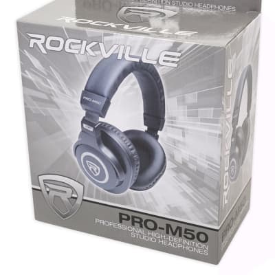 Rockville PRO-M50 Studio Headphones with Detachable Coil Cable, Case+Extra Ear Pad image 8