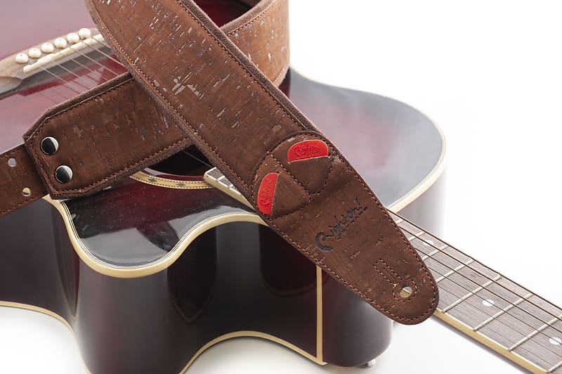 Right On Straps Mojo Guitar Strap - Cork Brown image 1