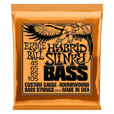 Ernie Ball Hybrid Slinky Nickel Wound Electric Bass Strings - 45-105 Gauge image 1
