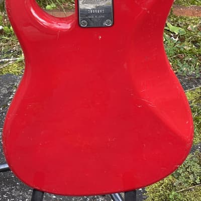 1986 Ibanez Roadstar II 4 String Bass Guitar Red Vintage image 6