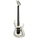 Kramer Guitars Icon Collection NightSwan Vintage White Electric Guitar with Aztec Marble Graphic