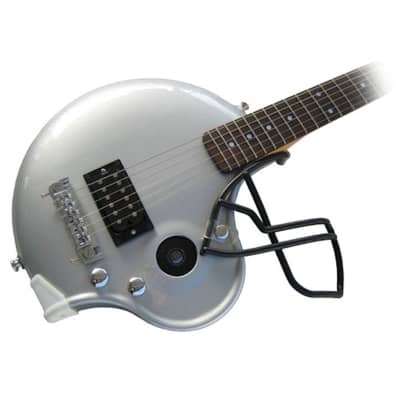 HELMET GUITAR - Football Helmet Shaped Electric Guitar w/ Built In Amp - SILVER for sale