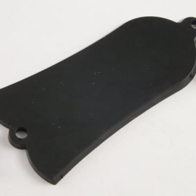 Truss Rod Cover 1 ply Black 'Blank no text' + Nickel screws for Gibson Guitars