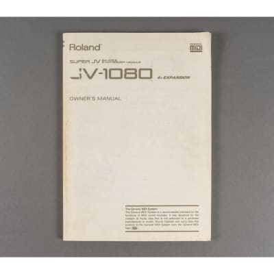 Roland JV-1080 Owner's Manual [USED]