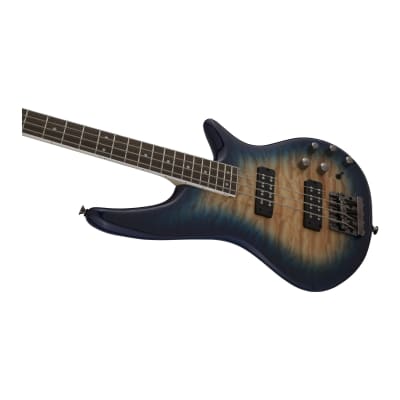 Jackson JS Series Spectra Bass JS3Q 4-String Electric Guitar with Laurel Fingerboard and Quilt Maple Top (Right-Handed, Amber Blue Burst) image 8