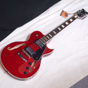 Dean SHIRE FM TRD Shire Semi-Hollow Flame Top Hybrid Trans Red
