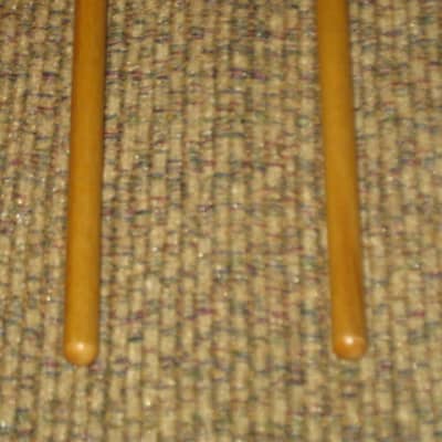 one pair of new old stock A+ Mike Balter MB10B (10B) Extra Hard Keyboard Mallets, 1 and 1/8" phenolic (plastic) round (gray color) HEADS and natural birch HANDLES - mid to late 1990s (+ packaging) Unwound Series image 13