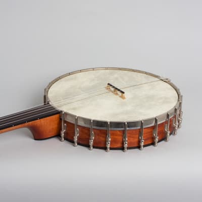 Ome Jubilee Minstrel 5 String Fretless Banjo (2010s), ser. #4791, black gig bag case. image 7