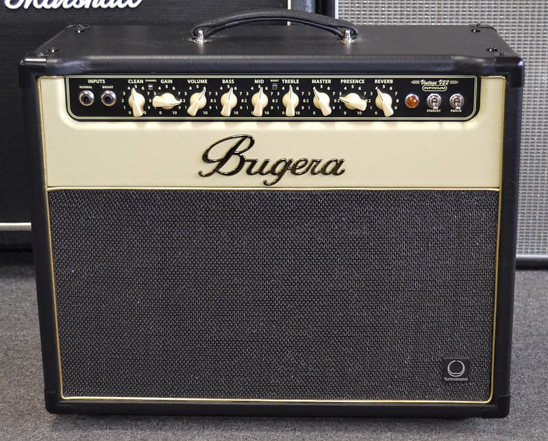 Bugera V22 Infinium 22w Guitar Combo Amplifier w/ Ft. Switch & Dust Cover – Used - Black Tolex image 1