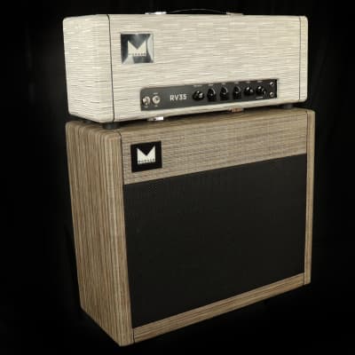Morgan RV35 Amp Head & 1x12 Cabinet - Chalk/Driftwood image 3