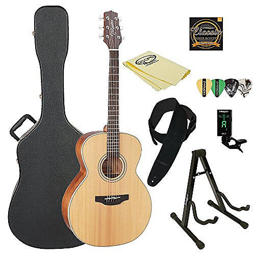 Takamine GN20 Nex Acoustic Guitar, Natural, with ChromaCast Acoustic Hard Case & Accessories image 1