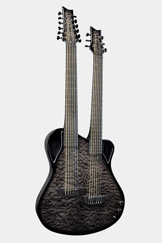 Emerald Chimaera | Carbon Fiber 18-String Double Neck Acoustic Guitar image 1