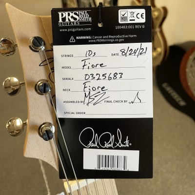 New 2021 Paul Reed Smith Fiore Sugar Moon Maple Neck and Fretboard with PRS Gig Bag image 8