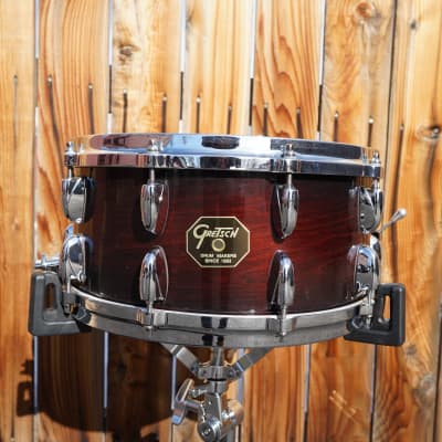 Gretsch USA Custom Series - Chestnut Burst Lqr. / Stop Sign Badge / 6.5 x 14" Maple Shell Snare Drum image 1