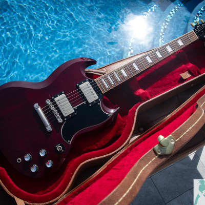 2008 Edwards By ESP E-SG-LT - w Gibson Hard Case & Open Book Headstock - All Mahogany Construction - Cherry Finish - Made In Japan - TONE MONSTER w Pro Set-Up!! image 2