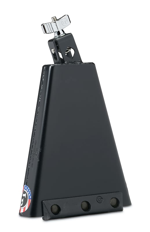 Latin Percussion LP009-N Classic Ridge Rider Rock Cowbell with Self-Aligining .5" Mount - Black with Yellow Edge image 1