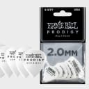 2.0mm White Multipack Prodigy Picks 6-Pack - Precision Machined High-Density Non-Slip-Textured Delrin Sharp-Attack Design