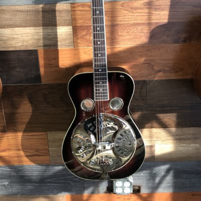 Recording King RR-36-VS Maxwell Series Round Neck Resonator Guitar Vintage Sunburst image 4