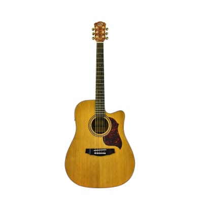 J&D Acoustic Electric Guitar, Solid Cedar Top, Bubinga Back & Sides, Matte Finish, by CNZ Audio for sale