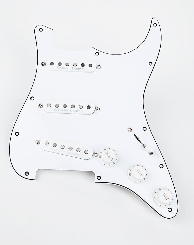 Seymour Duncan Classic Fully Loaded Liberator Pickguard for Strat - white image 1