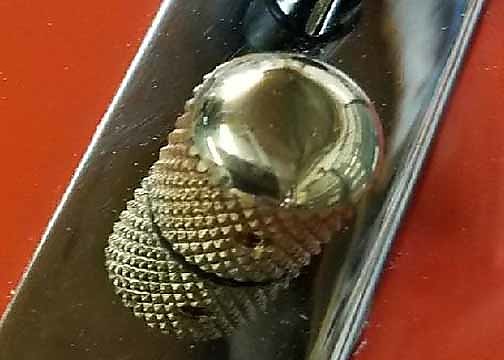 KGC Brass Tele Knob - Knurled - Polished Brass image 1