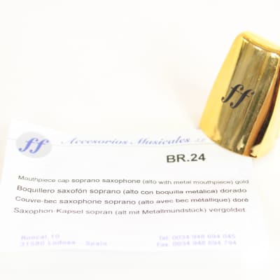 Fortissimo BR.24 Gold Plastic Cap for Metal Alto/Soprano Saxophone Mouthpiece image 3