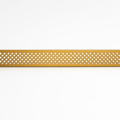 1U Gold Vented Steel Panel – 19” Rack Mount Faceplate – Perforated Vent image 2
