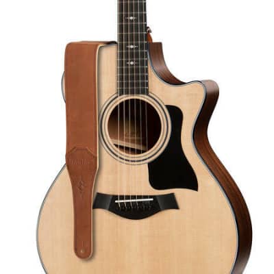USED Taylor Gemstone Guitar Strap - Sanded Suede - 2.5" - Medium Brown image 5