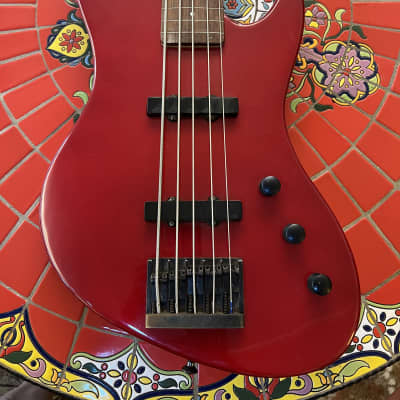 Guild Pilot Fretless 5 String Bass - EMG's 1986 - Red image 2