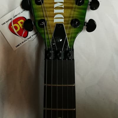 DEAN Stealth Floyd Flame Maple electric GUITAR w/ HARD CASE - DIME Slime Green - Made in KOREA image 4