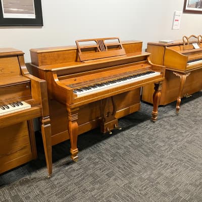 (SOLD)Starck 40" Satin Walnut Console Piano c1942 #122565 image 3