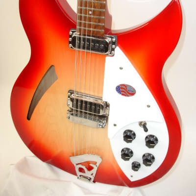 2024 Rickenbacker 330/12 12-String Semi-Hollow Electric Guitar - FireGlo with Case image 4