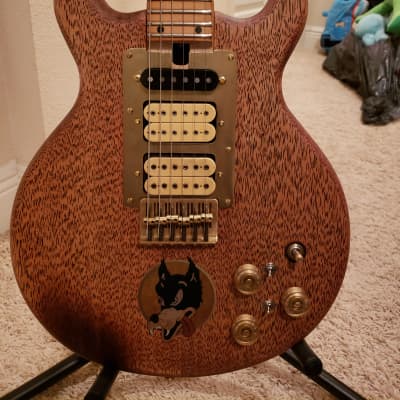 SD Curlee Jerry Garcia Wolf Influenced Tribute Guitar 1980's Natural image 3