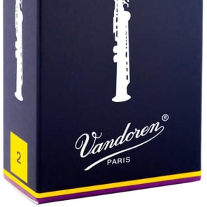 Vandoren SR202 Traditional Soprano Saxophone Reeds - Strength 2 (Box of 10)