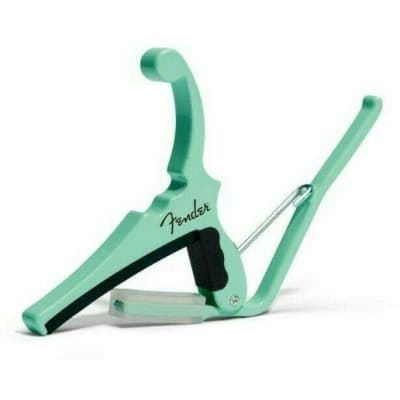 Electric Guitar Capo By Fender/Kyser, 'Quick Change' , Surf Green KGEFSGA image 1