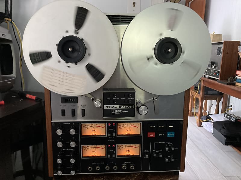 SEE VIDEO! TEAC 3340S 1/4 10.5 inch 4-Track 4-Channel Semi Pro Reel to  Reel Tape Deck Recorder