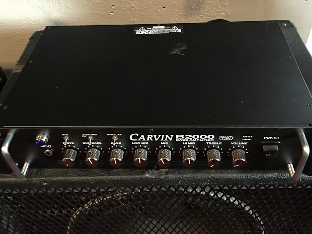 Carvin B2000 Mono Block Bass Amp Head 2000's Black | Reverb