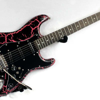 Custom Crackle Painted and Upgraded Fender Squier Affinity Strat With Gig Bag image 5