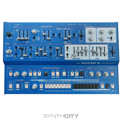 UDO Audio Super 6 Desktop 12-Voice Polyphonic Synthesizer - Blue image 1