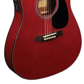 Indiana I-TB2RD Thin Body Dreadnought Cutaway with Electronics Red