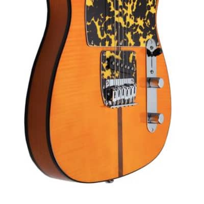 Eastwood Artist Series Mad Cat Flame Maple Top Ash Body Maple Neck 6-String Electric Guitar w/Premium Soft Case image 5