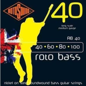 Rotosound RB40 Rotobass Long Scale Medium Bass Strings 40-100